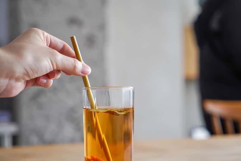 餐廳飲料使用蒲草吸管持久耐用_不軟爛的吸管