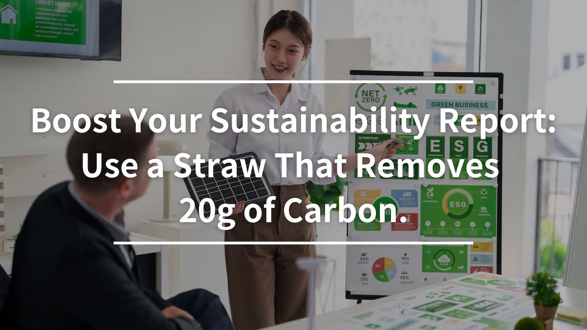 Boost Your Sustainability Report: Use a Straw That Removes 20g of Carbon