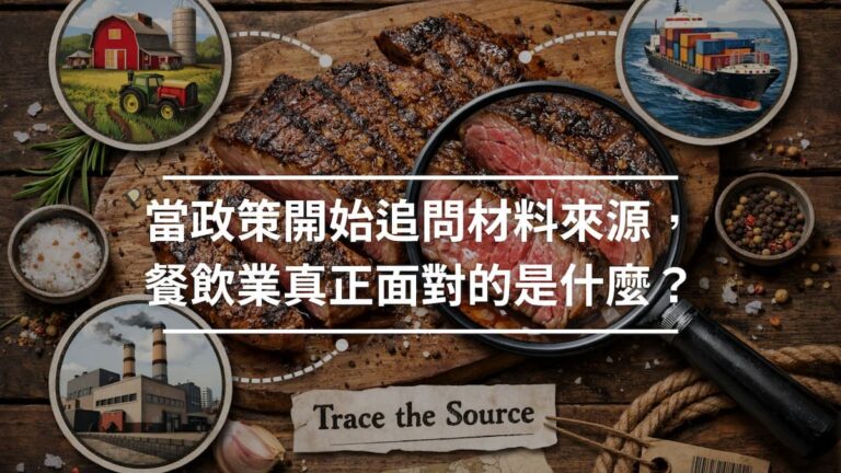 當政策開始追問材料來源餐飲業真正面對的是什麼
