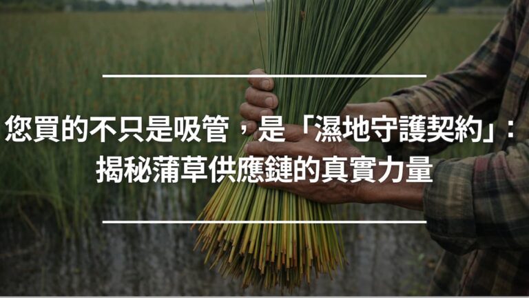 您買的不只是吸管，是一份「濕地守護契約」：揭秘蒲草供應鏈的真實力量